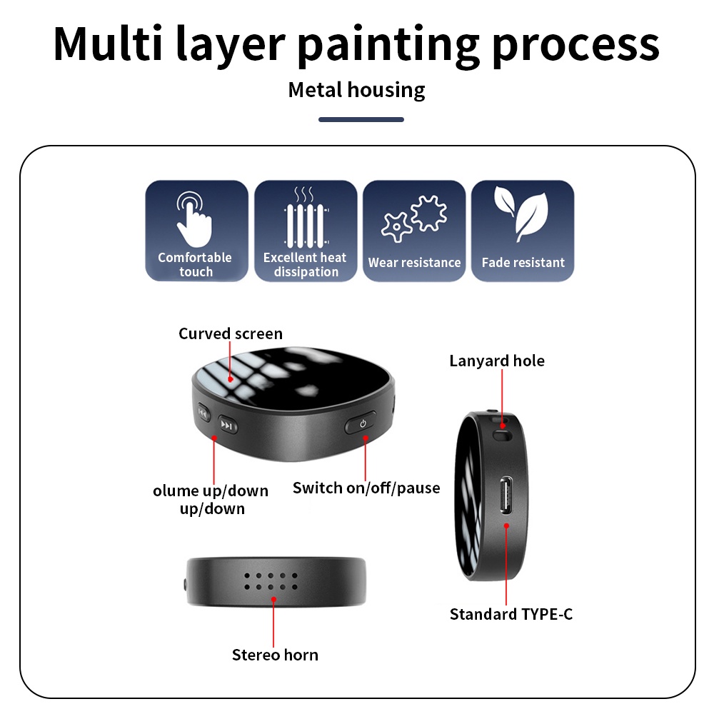 VIRWIR Máy Ghi Âm Giọng Nói 32GB Cổng USB Mini Có Lưng