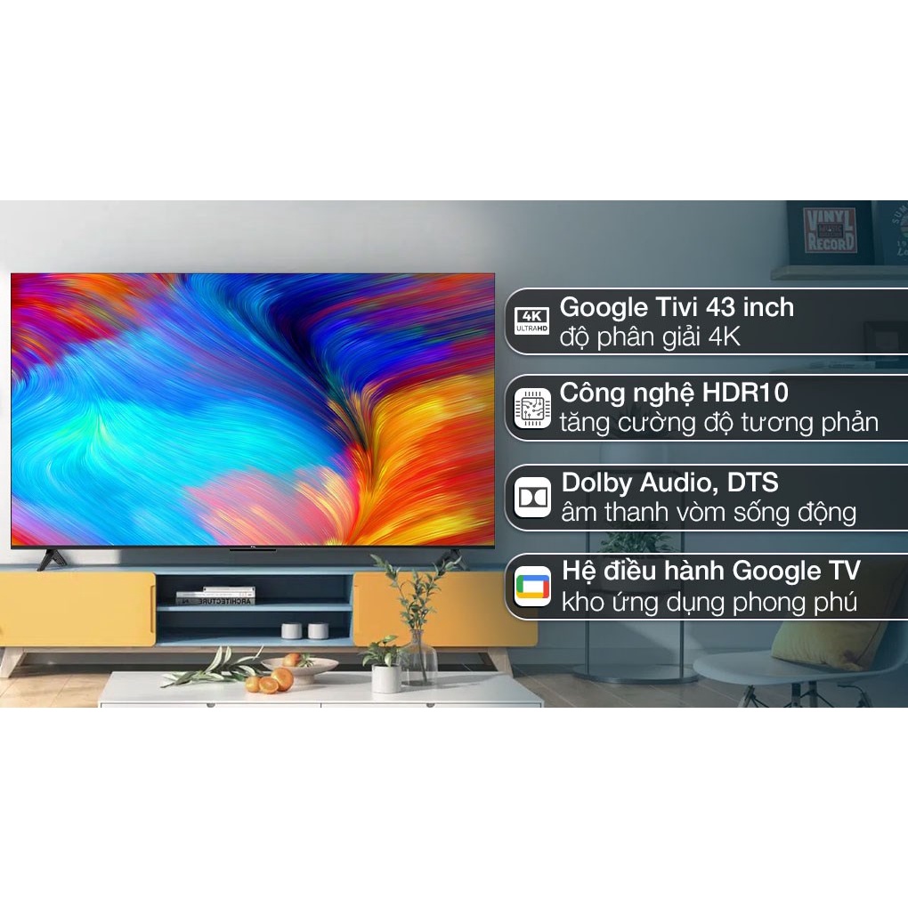 Google Tivi TCL 4K 65 inch 65P638 2022 - VIỆT NAM | BigBuy360 - bigbuy360.vn