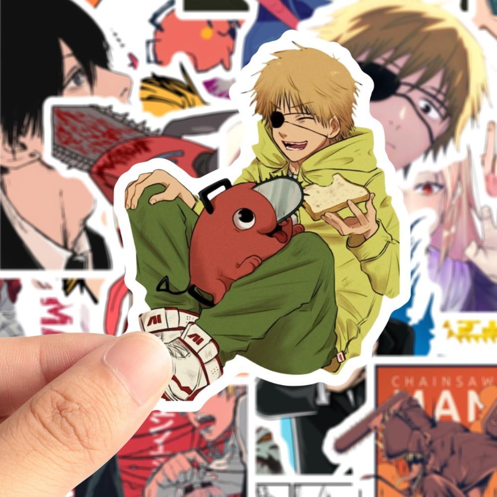 Bộ 52 Miếng Dán Trang Trí Sổ Tay / Điện Thoại / Va Li Họa Tiết Hoạt Hình Saw Man Kiểu