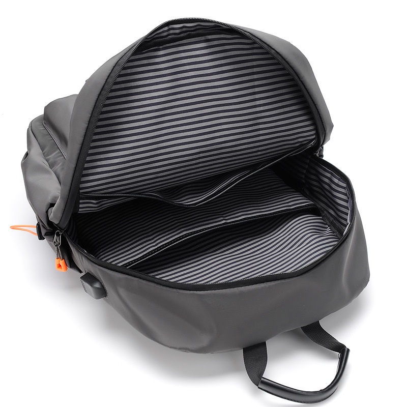 Balo nam nữ phong cách Hàn Quốc đơn giản dây kéo màu cam, Balo nam, Balo nữ, Balo Unisex BL003