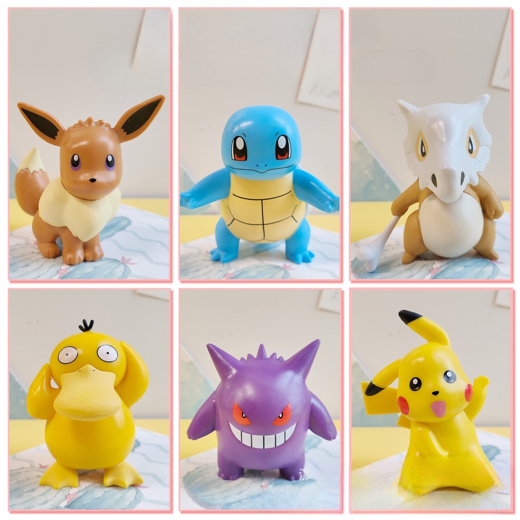 Mô Hình 6 Nhân Vật Pokemon, Pikachu Yêu Thích Của Các Bé, Cao 9cm, Quà Tặng Cho Các Bạn Nhỏ