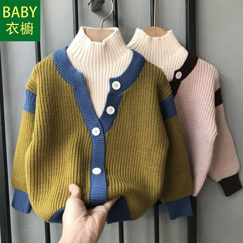 Áo Sweater Giả Hai Lớp Dày Dặn Phong Cách Thu Đông Mới 2022 Cho Bé Trai
