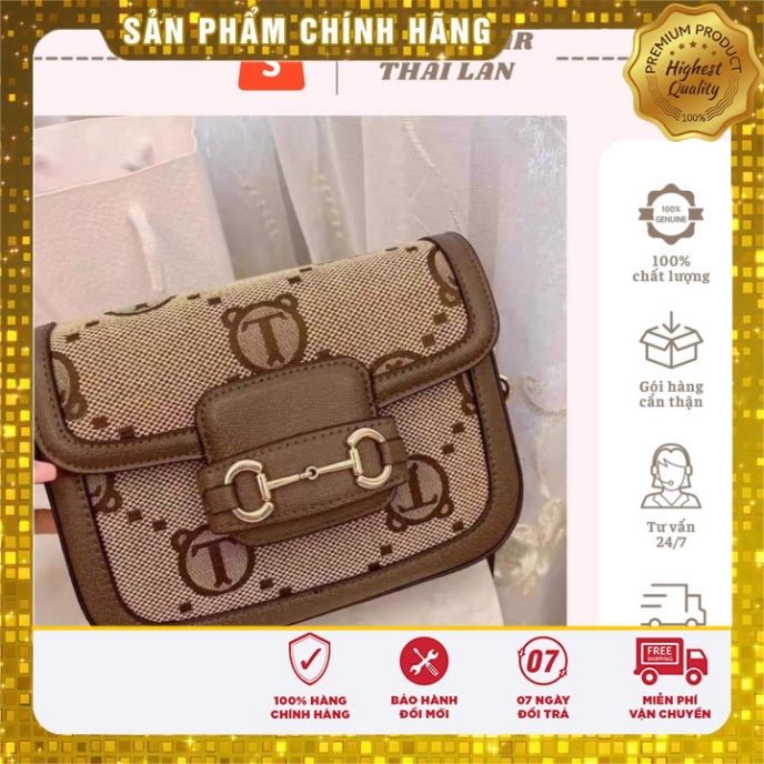 Túi TTWN BEAR, túi xách tay đeo chéo nữ chất da hàng cam đoan chuẩn Đất Nước Thái Lan size 22cm
