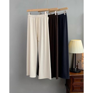  MYAN DESIGN Quần Len Nữ Ống Suông Trousers Thu Đông Nhung Tăm Cạp Chun Màu Trơn Q122202 