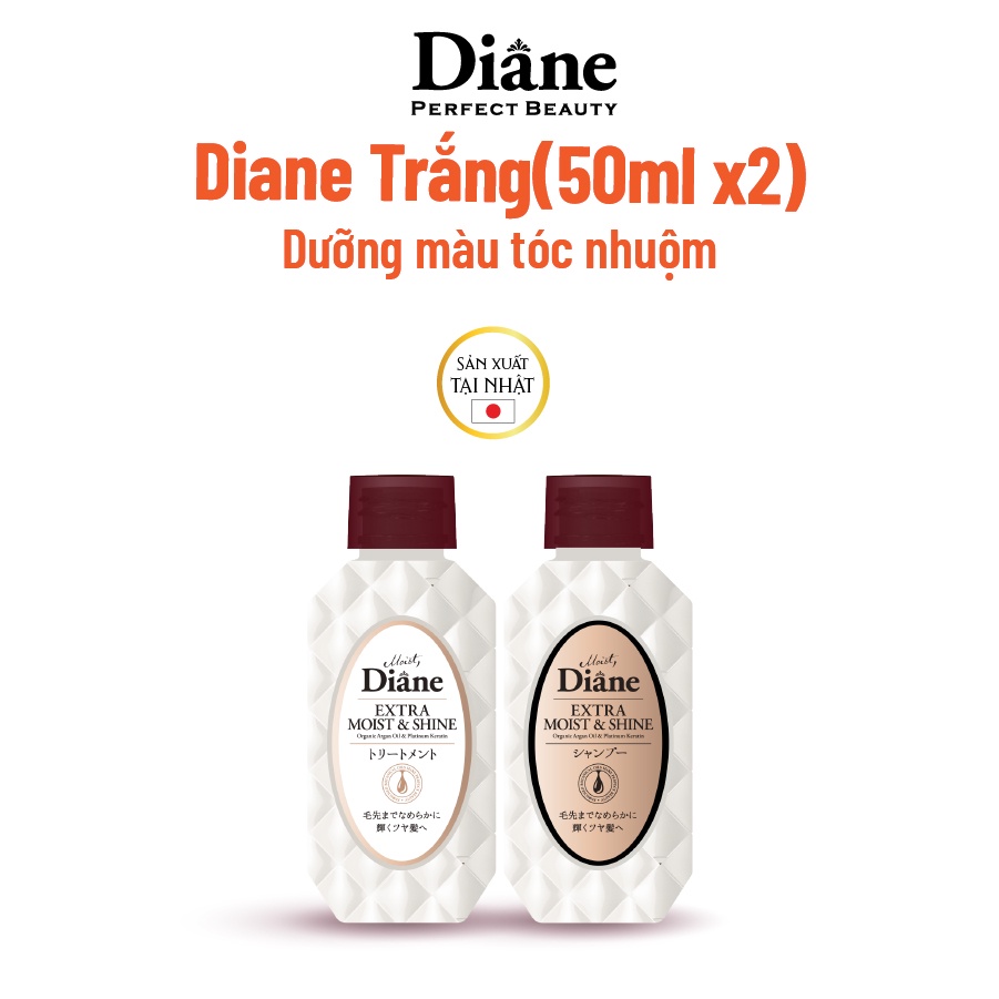 Dầu Xả Phục Hồi Tóc Sáng Bóng Moist Diane Extra Shine 450ml dành cho mái tóc khô, xỉn màu, không mượt.