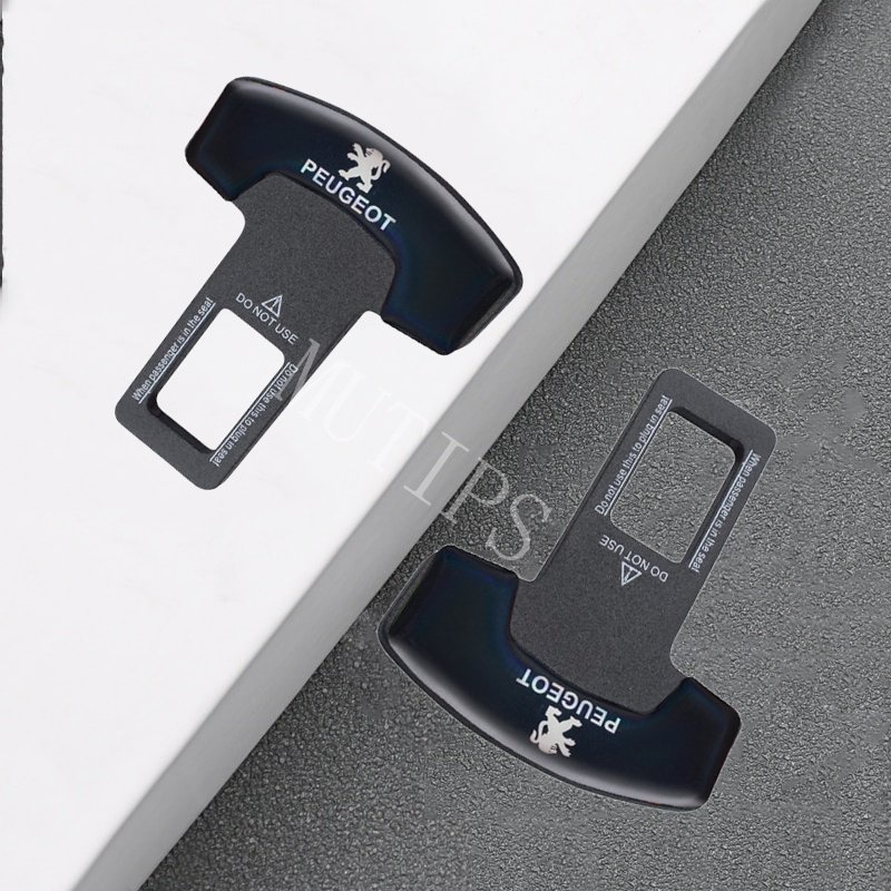 1 / 2 Chốt Khóa Dây An Toàn Bằng Kim Loại Cho Xe Hơi Peugeot 2008 3008 508 408 5008 206 208 207 307 308 406