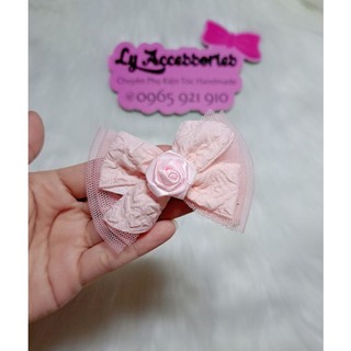 Set kẹp tóc nơ hồng mẹ và bé (có tách lẻ)