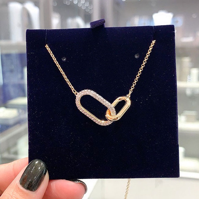 Dây Chuyền Chuỗi Pha Lê Xương Quai Xanh Có Khóa Cài Thời Trang Làm Quà Giáng Sinh Cho Nữ