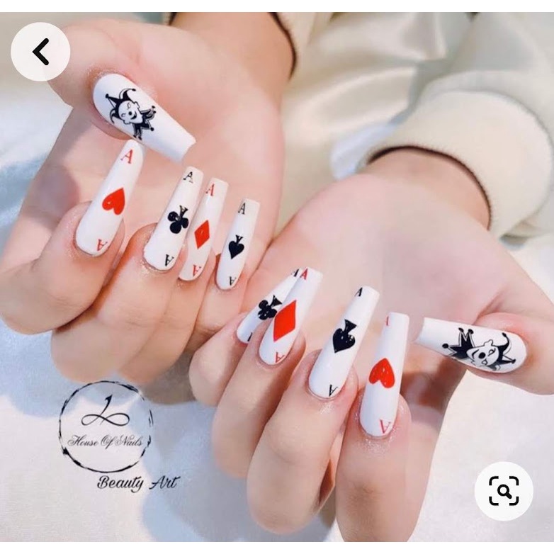 (Video thật)Nailbox thiết kế TẾT BỘ Bài, Móng úp đo theo form size tay khách