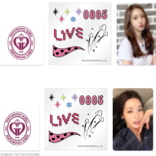 *Có-Sẵn* ẢNH SNSD PHOTOCARD SMCU AR TATTOO