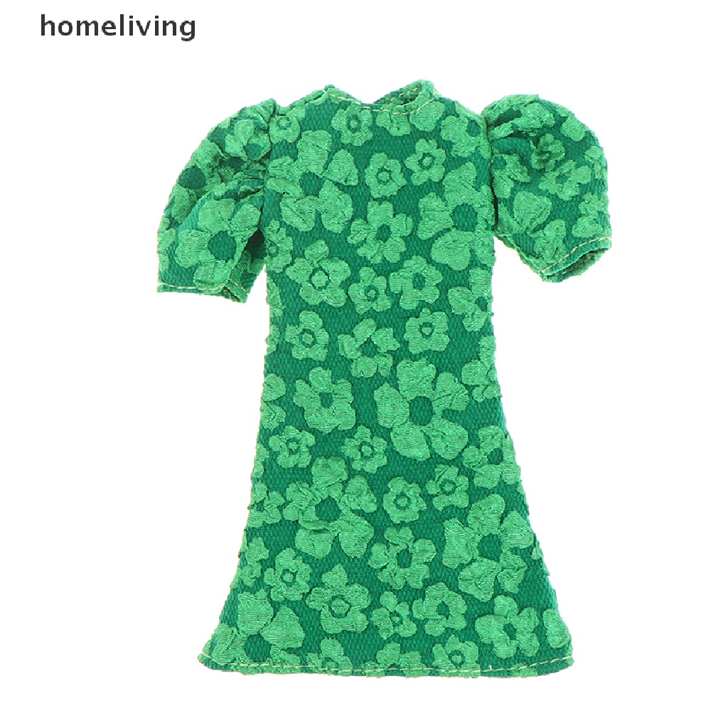 Đầm Dài Tay Phồng In Họa Tiết Xinh Xắn Dành Cho Búp Bê 28-30cm 1 / 6