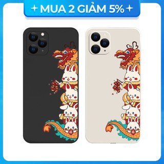 Ốp Lưng iPhone 16/11 Pro Max/14 Pro/15 Pro Max/16 Pro Max....TPU Cạnh Vuông Hình Tết 2024 BST2