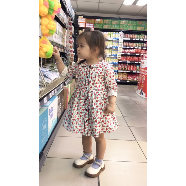 Váy Thu Đông Bé Gái Dư Xịn Xuất Hàn, Váy Cao Cấp Hãng Allo & Lugh Size 90 -140 .