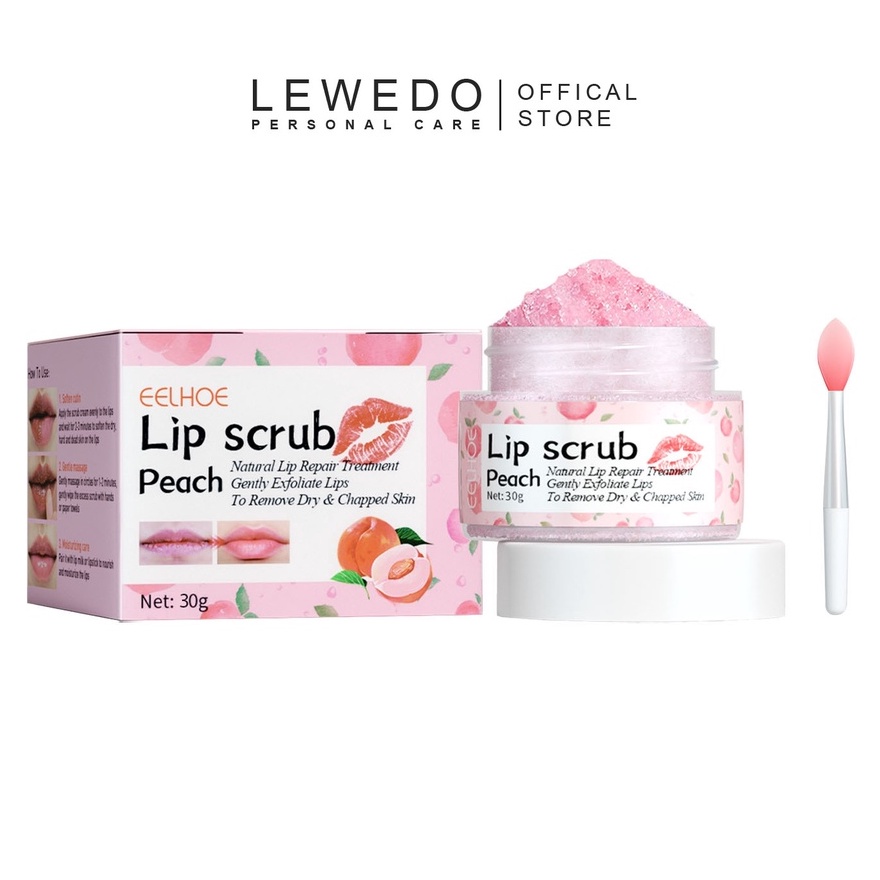 Lewedo Peach Lip Scrub Tẩy tế bào chết dưỡng ẩm Lip Care 30g