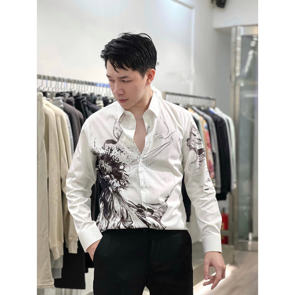 Áo sơ mi nam trơn dài tay công sở dáng Hàn Quốc, áo trắng nam vải lụa thái cao cấp chống nhăn | BigBuy360 - bigbuy360.vn