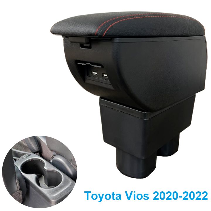 Hộp tỳ tay ô tô Toyota Vios 2020-2022 tích hợp 4 cổng USB D2-VIOS