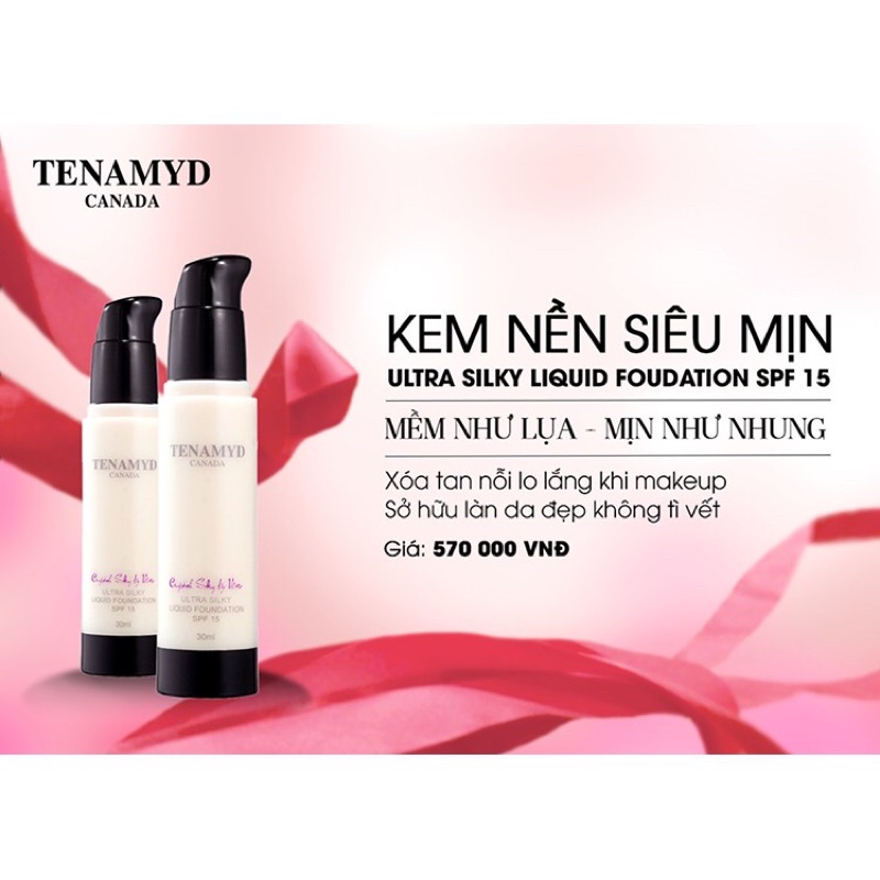 Kem nền siêu mịn Tenamyd Ultra Silquid Foundation SPF 15