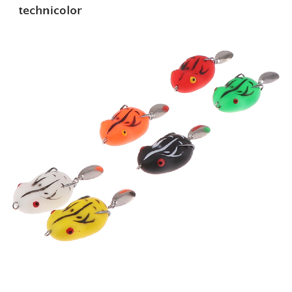 Mồi Giả Nhử Cá Hình Ếch Bằng Nhựa Mềm Màu Đen Kèm Móc Câu