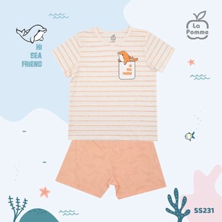Aw2022 ss231 bộ cộc tay la pomme cá heo nhỏ