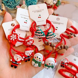 Dây Cột Tóc Hình Tuần Lộc Giáng Sinh Noel xinh xắn cho bé