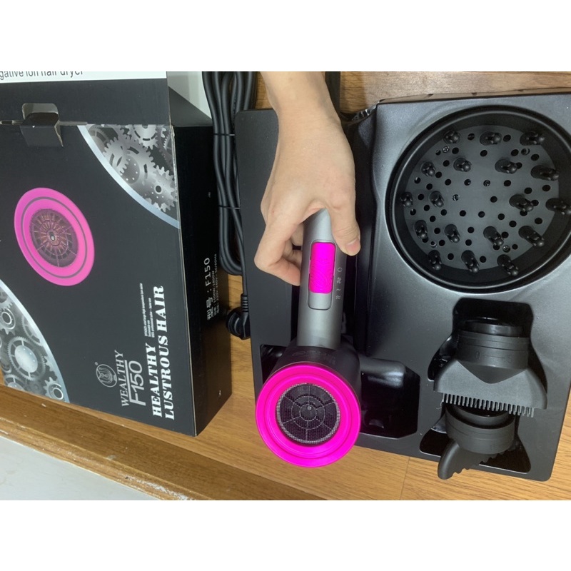Máy sấy tóc ION âm cao cấp dạng búa chính hãng Wealthy F150