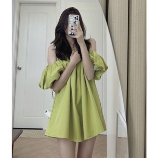 Áo trễ vai bèo tay phồng
