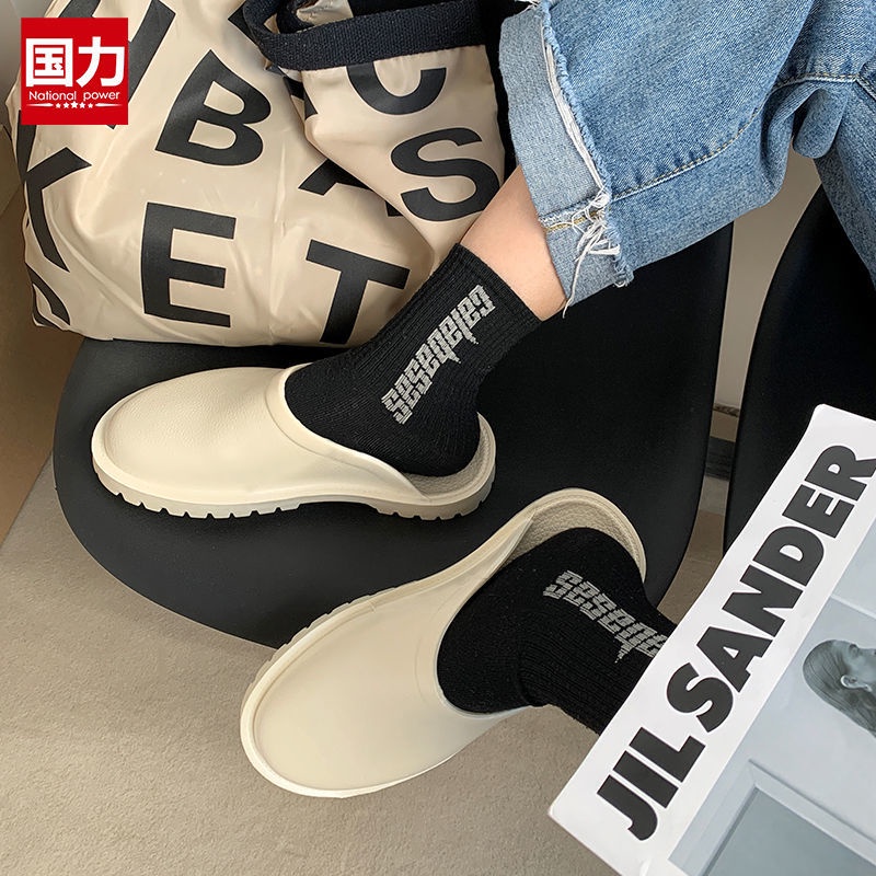 Giày Lười Cao Su Chống Trượt Chống Thấm Nước Thời Trang Dành Cho Nam Và Nữ