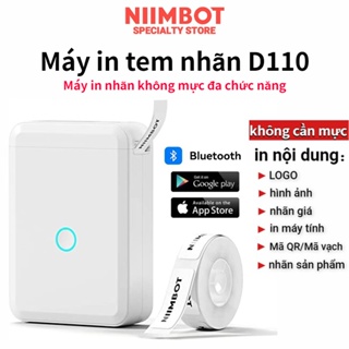 Hình ảnh Máy in nhãn NIIMBOT D110 kết nối bluetooth không dây dễ sử dụng thích hợp cho Android iPhone