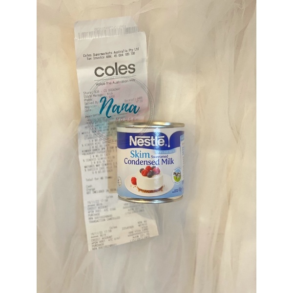 Sữa đặc tách béo Nestle Skim Condensed Milk (date xa tháng 8/ 2024) Úc 410g - bill hàng air chuẩn ✈️ từ Úc về