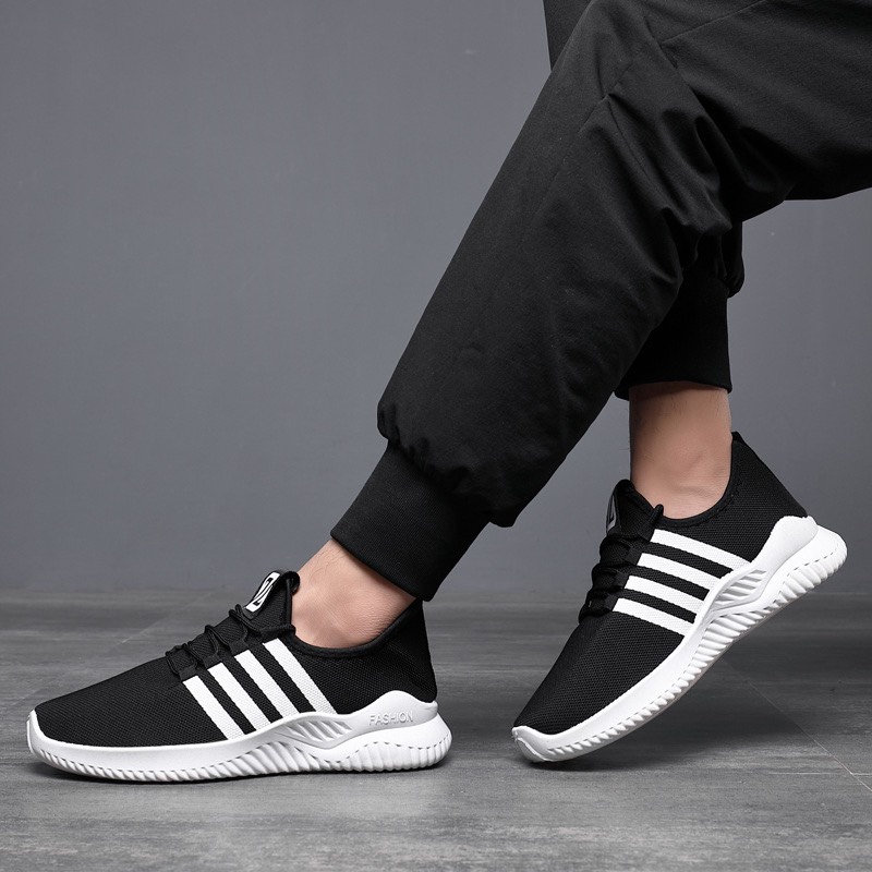 Giày nam Sneaker Thể Thao viền 4 Sọc AnPha dễ đi giá rẻ