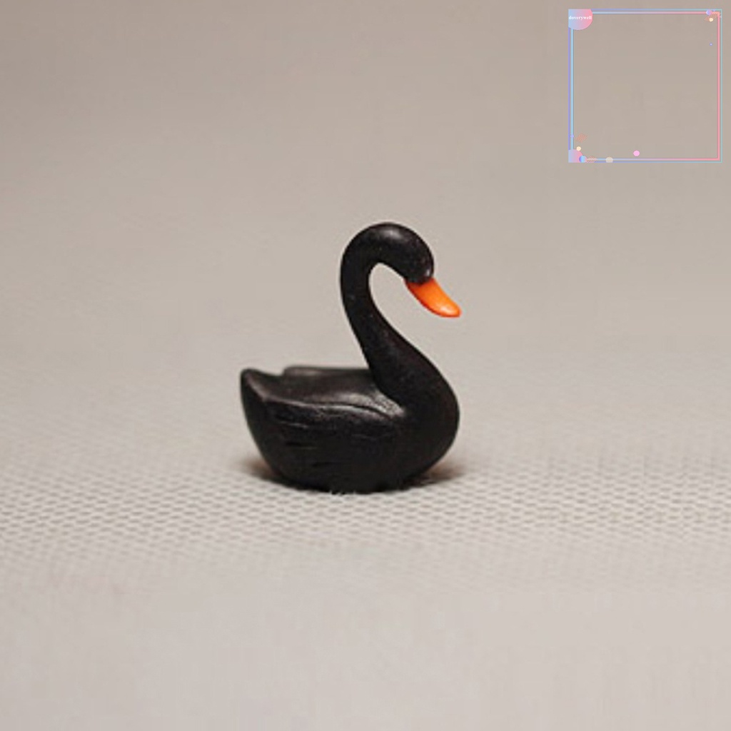 Set 2 Mô Hình Thiên Nga Mini Giả Dùng Trang Trí Tiểu Cảnh DIY dv3 2 Món