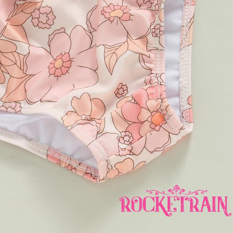 Bộ Đồ Bơi Một Mảnh Không Tay In Họa Tiết Vỏ Sò / Hoa Thời Trang Mùa Hè Cho Bé Gái