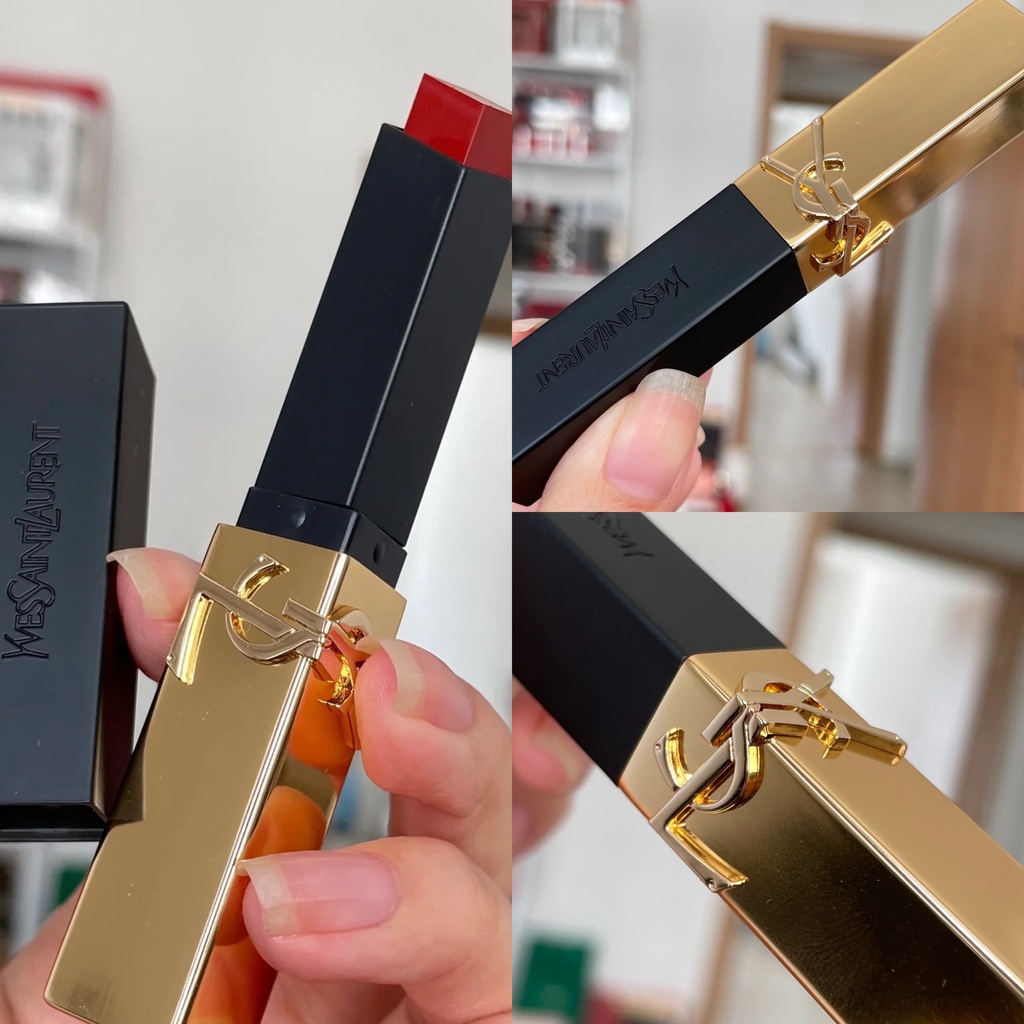 Ysl Saint Laurent Son Môi Lì Họa Tiết Dập Nổi LOGO Giáng Sinh 2021