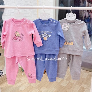 DB1298 Bộ dài tay cho bé Dokma vải cotton nỉ dày