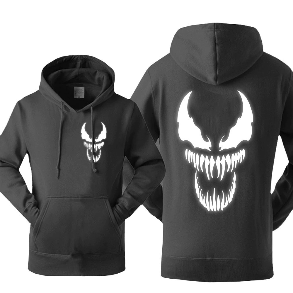 Áo Hoodie Cotton Tròng Đầu In Hình Phim Dạ Quang Phát Sáng Trong Đêm Cho Nam