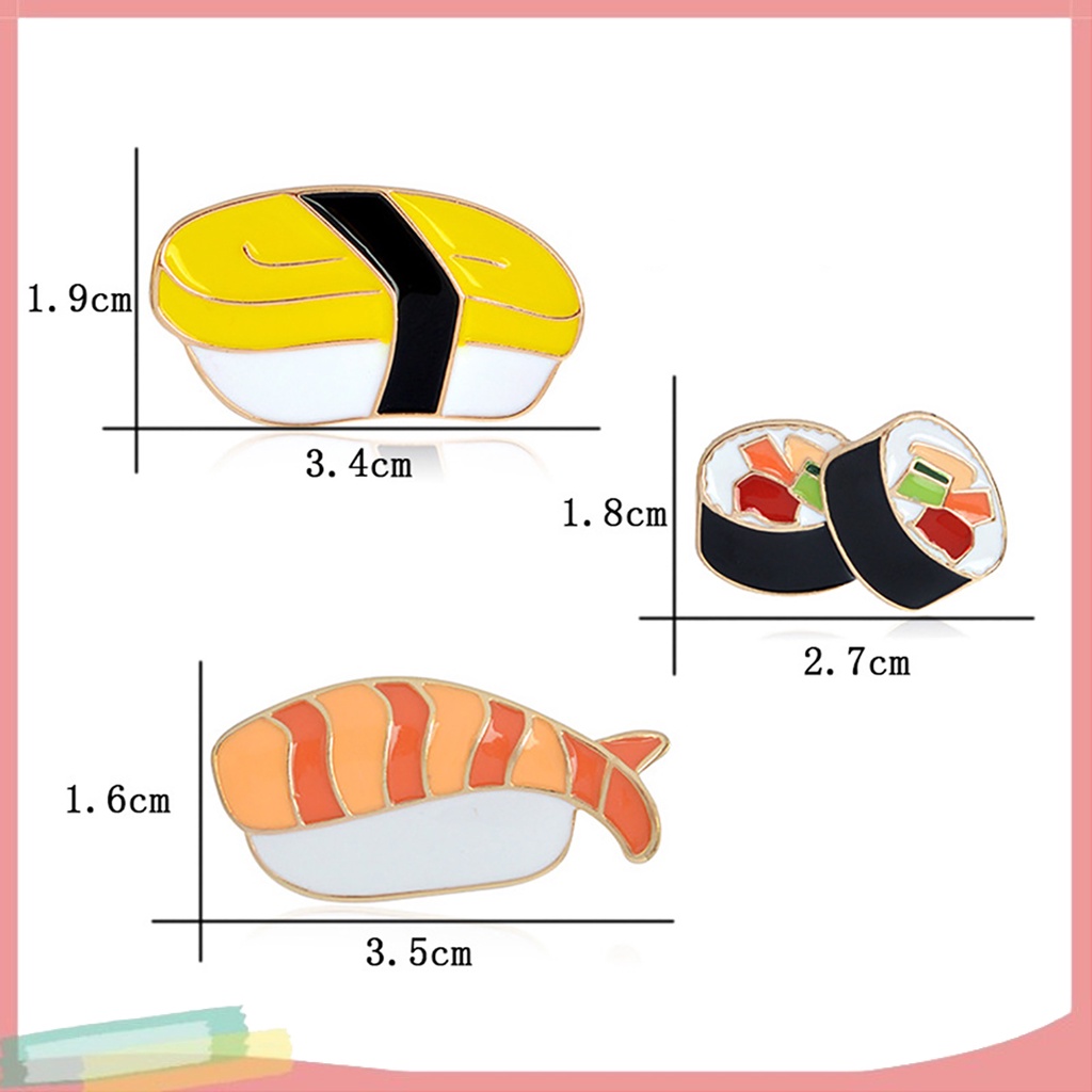 Ghim Cài Áo Hình Sushi Độc Đáo Thời Trang