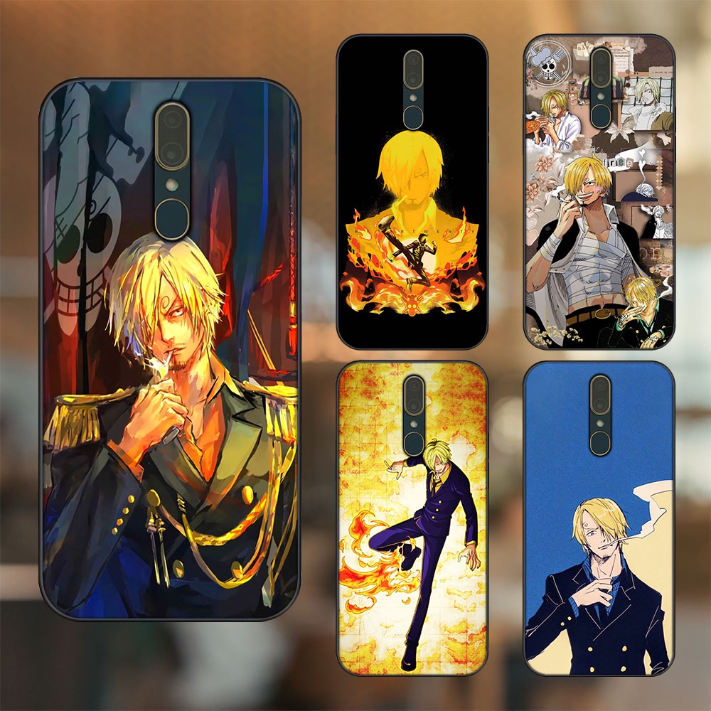 Ốp lưng Oppo F11 viền đen in hình Sanji One Piece Đảo Hải Tặc