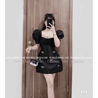 Đầm tacta giả cup tay bồng dáng chữ
