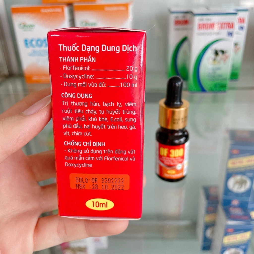 DF 300 Flordoxy cho gà chọi, gà tre,gà nòi bị ho hen, khẹc, viêm phổi ,thương hàn, tiêu chảy, sưng phù đầu
