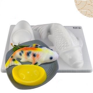 Khuôn nhựa cá chép, thỏi vàng đổ rau câu, xôi vía thần tài, ông công ông táo, khai trương (Có hộp)
