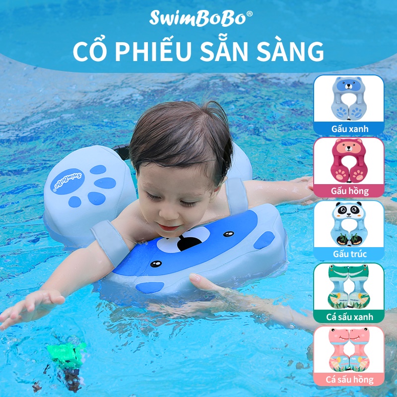 Phao Bơi Hình Gấu Dễ Thương Cho Bé 1-4 Tuổi