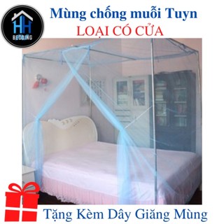 Mùng ngủ chống muỗi vải tuyn loại 1 bền đẹp nhiều kích thước có size đại 3m 4m