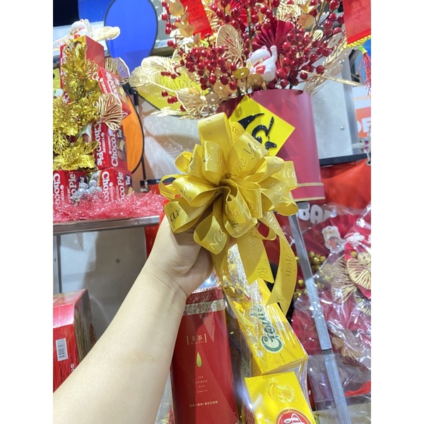 NƠ TÚ CẦU TRANG TRÍ GIỎ QUÀ, TRANG TRÍ BÓ HOA