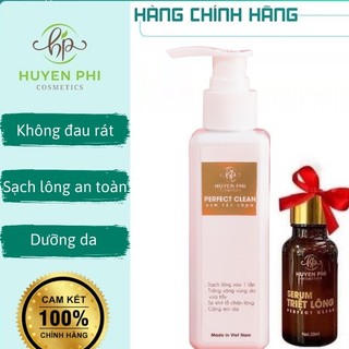Kem tẩy lông vùng kín bikini nách chân tay Huyền Phi 120ml tặng serum triệt lông 20ml