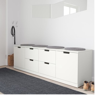 BANALDO, Tủ đựng đồ lưu trữ 6 hộc kéo DRA_056, 160x47x53cm, tủ gỗ Scandi Home