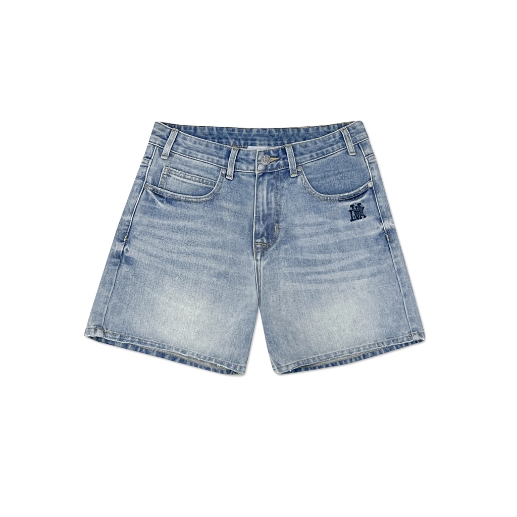 DVRK - Quần short denim thêu RETRO LOGO-DVRK-22SS