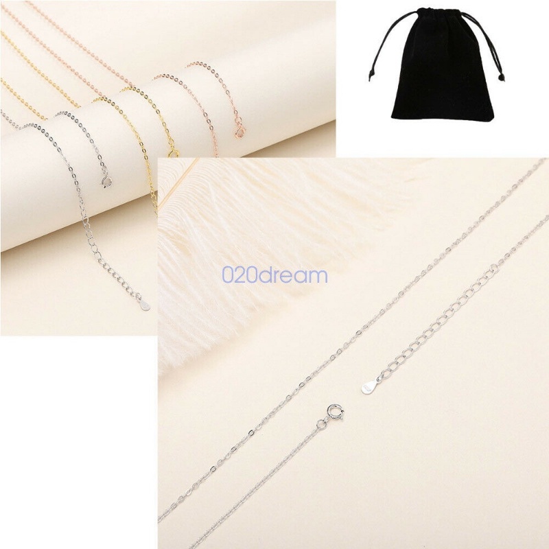 Vòng cổ Mạ Bạc 925 1.2mm Có Thể Điều Chỉnh Kích Cỡ