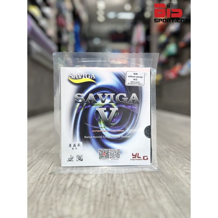 Mặt Vợt Bóng Bàn Gai Saviga V - Gai Dài - Đầu Tròn, Đầu Nấm - Không Lót - Siêu Trợt và Dị Độc Lạ