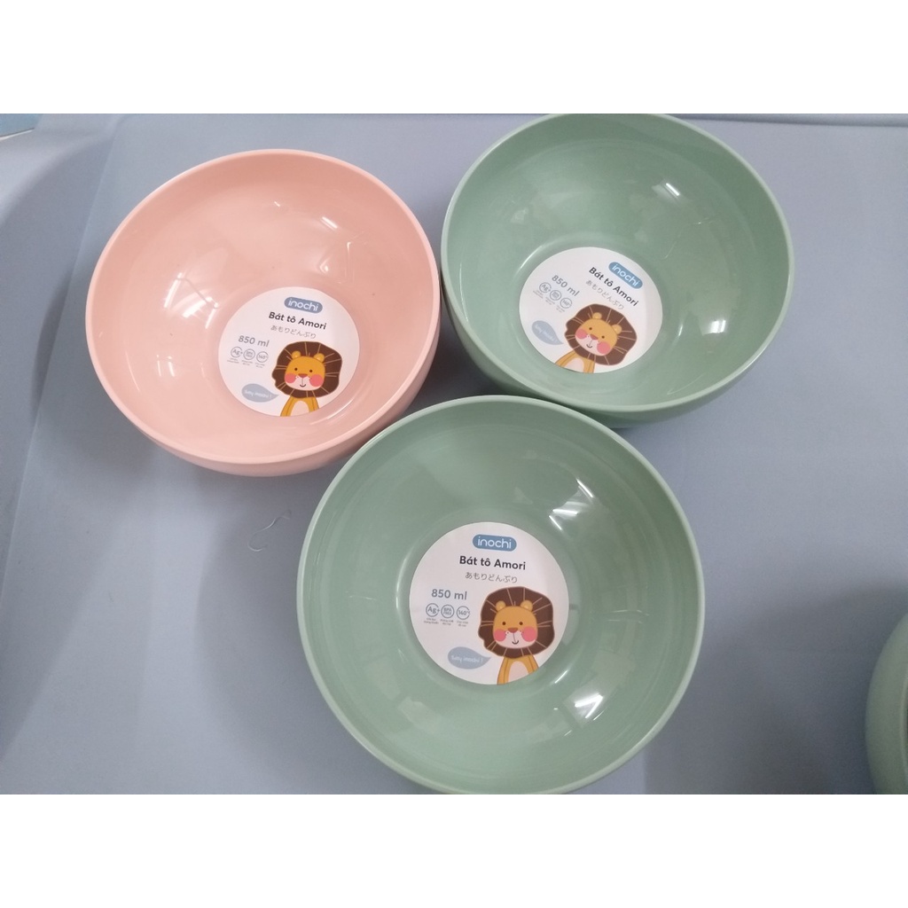 Bát nhựa ăn cơm ăn dặm cho bé Amori nhựa chịu nhiệt inochi