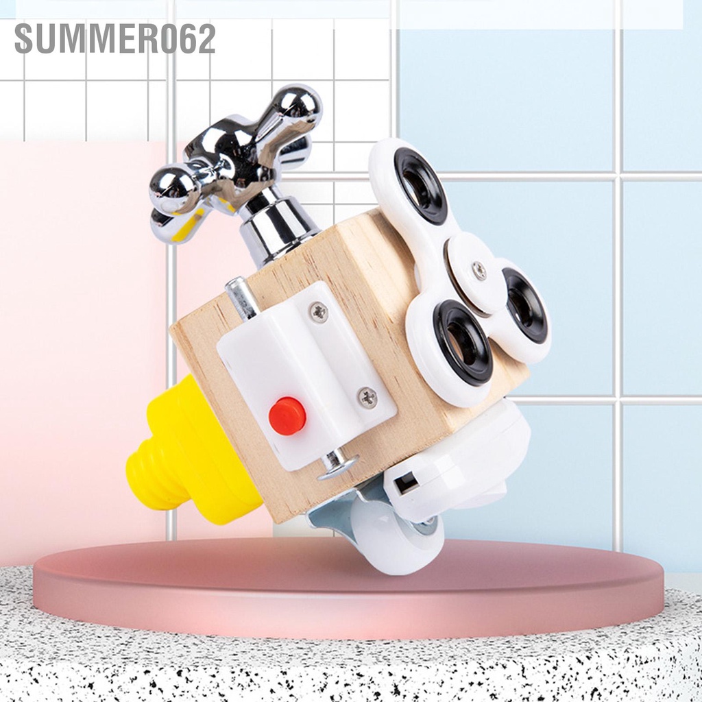 [Hàng Sẵn] Học Khóa Khối Lập Phương Đồ Chơi Gỗ Thông Đa Năng Giáo Dục Sớm Công Tắc Dành Cho Trẻ Em【Summer062】